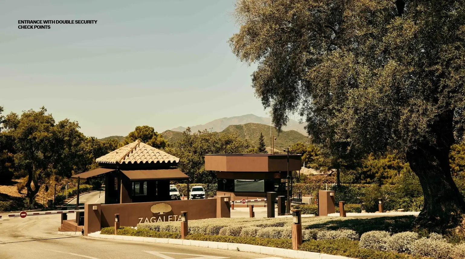 Controlled security entrance at La Zagaleta